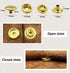 15MM Leather snap Fasteners kit Brass Heavy Duty with Sharp Hole Punch Cutter and Standard Install Tool?Practice Operations Webbing ?for Clothes?J...