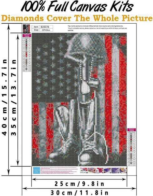 FILASLFT Diamond Painting Flag, Diamond Art Kits for Adults, Diamond Art Patriotic,Diamond Painting Kit, Perfect for Home Wall Decor 12 x 16 Inch....