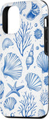iPhone 14 Sea Shell & Blue Seashell | Coastal Summer, Starfish, Women Case...
