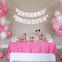 Minnie Happy Birthday Decorations - Minnie 1st/First Birthday Banner,Mouse Pink And Gold Birthday Banner,Mouse Birthday Party Banner...