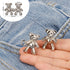 TOOVREN Cute Bear Button Pins for Jeans, No Sew and No Tools Instant Pant Waist Tightener, Adjustable for Loose Jeans 4 Sets Jeans Button Replacem...