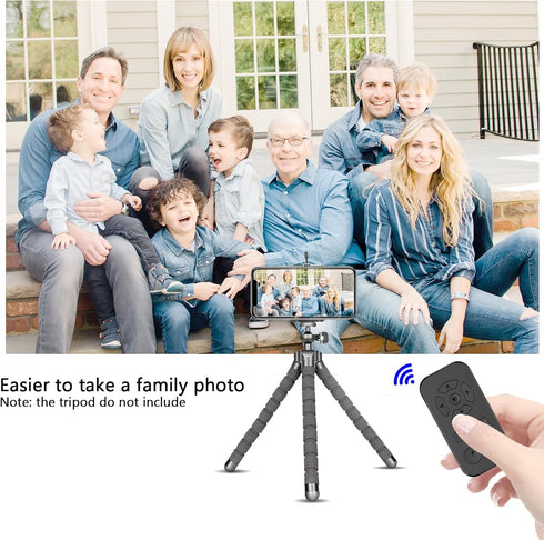 TikTok Scrolling Remote Control for iPhone & Android Smartphone, Bluetooth Page Turner for Kindle App, Photo and Video Clicker, Include Phone Stan...
