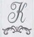 Avanti Linens - Fingertip Towel, Soft & Absorbent Cotton Towel (Monogram Collection, Initial K), White...