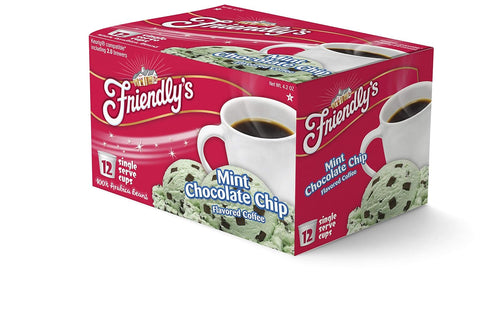 friendly's Flavored Ice Cream Coffee Pods, Compatible with Keurig K Cup Brewers (Mint Chocolate Chip, 12 Count)...