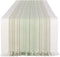 DII Everyday Collection Fringed Stripe Tabletop, Table Runner, 14x72, Thyme...