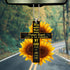 Talataca Sunflower Jesus God Way Maker Christian Bible Verse 2D Flat Car Rear View Mirror Accessories Christmas Tree Ornament Decoration Hanging C...