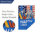 Louise Maelys Happy Labor Day Garden Flag 12x18 Double Sided Vertical, Burlap Small USA Garden Yard House Flags Banner Outdoor Outside Labor Day D...