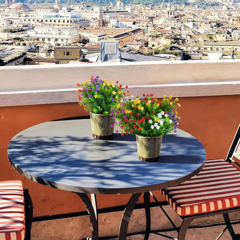 12 Bundle Artificial Flowers for Outdoor UV Resistant Plants, Fall Faux Flowers Bulk Fake Flowers for Indoor Porch Vase Pots Greener Shrubs Hangin...