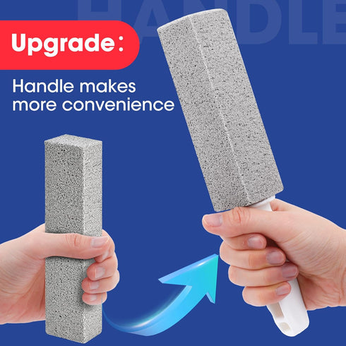 AZEN 5 Pack Pumice Stone for Cleaning, Pumie Scouring Stick with Handle, Pumice Stone Toilet Bowl Cleaner, Pumice Stone Hard Water Stain Remover f...