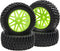 ShareGoo OD 96mm/3.77 RC Rubber Tire w/Plastic Rim 12mm Hex Compatible with HSP 94170 94155 1/10 RC Course Truck Wltoys 1/14 144001 144010 124007 ...