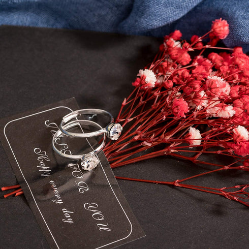 Whaline 36 Packs Diamond Engagement Rings Bridal Shower Rings for Wedding Table Decorations, Party Supply, Favor Accents, Cupcake Toppers...