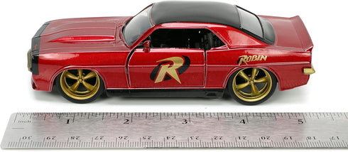 DC Comics 1:32 1969 Chevy Camaro Die-cast Car w/ 1.65" Robin Figure, Toys for Kids and Adults...