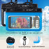Horizontal Waterproof Phone Pouch – Blue/Black Underwater Phone Safety Case Compatible with iPhone Androids for Scuba Diving Underwater Photograph...