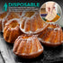 Mini Fluted Tube Pan Liner for Baking (25 Pack) Disposable Paper Cake Pan Liners for Baking Nonstick Paper Mold Liners for Baking Mini Angel Food ...