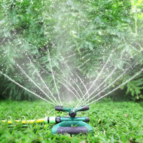 LAOZHOU Sprinkler Water Sprinklers for Lawn Yard and Garden Large Coverage Area Oscillating Hose 360 Degree Rotating Sprinkler Irrigation System (...
