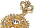Rhinestone Round Drop Indian Earrings With HeadPiece Maang Tikka For Women...