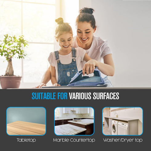 Houseables Ironing Mat, Ironing Pad, Iron Mat, Iron Pad, Dryer Top Protector, Magnetic, Portable, Blanket Cover for Table Top, Countertop, Washer,...
