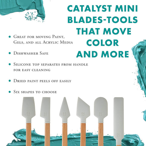 Princeton Artist Brush Catalyst Silicone Mini Blade Tool, White M-01 (M-0-1)...