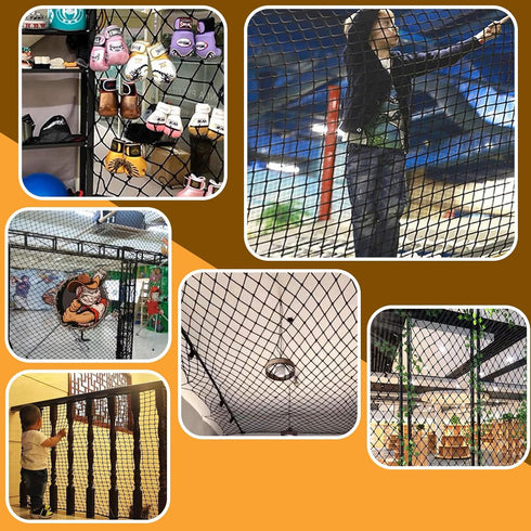 Safety Net for Balcony,Stair Rope Net,Safety Netting for Railings,Suitable for Children's Playgrounds, Stair, Railing, Indoor and Outdoor Decorati...