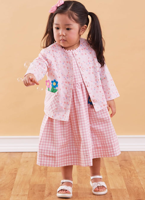 McCall's Toddlers' Romper, Dresses, Jacket and Shirt Sewing Pattern Kit by Laura Ashley, Design Code M8416, Sizes 1-2-3-4, Multicolor...