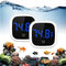 ORIA Digital Aquarium Thermometer, 2 Pack Stick-on Fish Tank Thermometer, Wireless Axolotl Thermometer with LED Touch Screen, Battery, 0.18? High ...