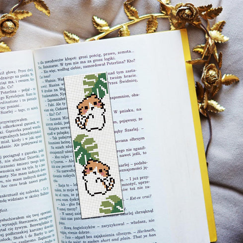 FREEBLOSS 6 Set Bookmark Cross Stitch Kits Stitch Bookmark Cross Stitch Kits with Instructions Cartoon Cat Pattern Punch Needle Kit for Beginners ...