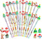 KIMOBER 24PCS Christmas Pencils,Xmas Multi Point Stackable Push Pencil with Santa Christmas Tree Snowman Elk for Kids Christmas Goodie Bag Fillers...