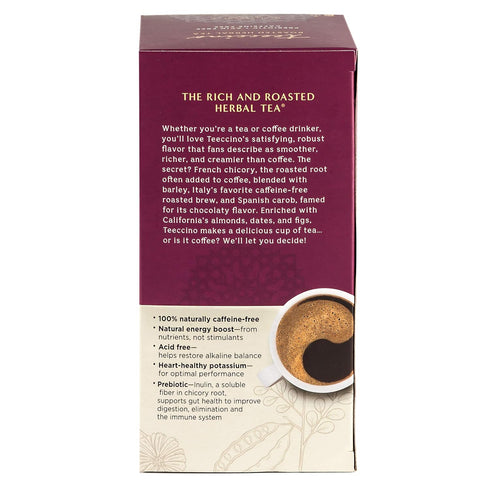 Teeccino Java Herbal Tea - Rich & Roasted Herbal Tea That’s Caffeine Free & Prebiotic for Natural Energy, 25 Tea Bags...