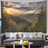 KJONG Autumn Sunrise Great Mountains Tennessee Great Forest Woods National Sunrise North Country Wilderness Park Decorative Tapestry,60X80 Inches ...