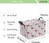 CLOCOR Rectangular Flamingo Storage Basket,Collapsible Cute Pattern Storage Bin,Waterproof Coating Storage Box with Handles,Gift Baskets, Shelf Ba...