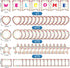 30 Pcs 29.5 ft Welcome Banner Confetti Bulletin Board Borders Classroom Confetti Border Trim with Welcome Sign Classroom Confetti Pennant for Offi...