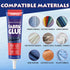 Fabric Glue Permanent 75ml, Fabric Glue for Patch, Clear Fabric Glue for Clothing Permanent Washable, Leather Glue for All Fabrics, Cotton, Denim,...