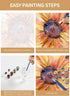 Slody Paint by Number for Adults DIY Flowers Oil Numbers Painting on Canvas Sunflower Acrylic Drawing Paintwork Art Crafts Without Frame,16x20 Inc...