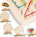 Wooden Geoboard with Rubber Bands, Wooden Letter Number Construction Puzzle, Montessori Graphical Mathematical Educational Toy, Brain Teaser STEM ...
