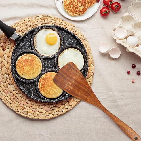 Wooden Spatula Long Handle Acacia Wood, Flat Wok Spatula for Nonstick Cookware and Kitchen Cooking...