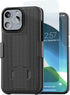 Encased DuraClip Holster, Designed for iPhone 15 Pro Case with Belt Clip Phone Holder and HD Screen Protector (iP15-PRO 6.1") - Black......
