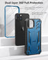 for iPhone 13/14 Protective Case: for iPhone 16e Cover with Built-in Kickstand | Heavy Duty Military Grade Hard Protection Shock Proof | Durable D...