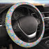 Cute Retro Groovy Flower Boho Hippie Steering Wheel Cover for Women Girls Car Decorations Auto Steering Wheel Cover Universal 15 Inch Fit...