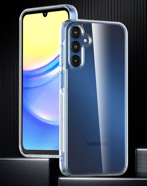 for Galaxy A15 5G Case,Premium PC+TPU Shockproof Protective Phone Case Cover with Tempered Glass Screen Protector for A15 2023 4G (Clear, A15)......