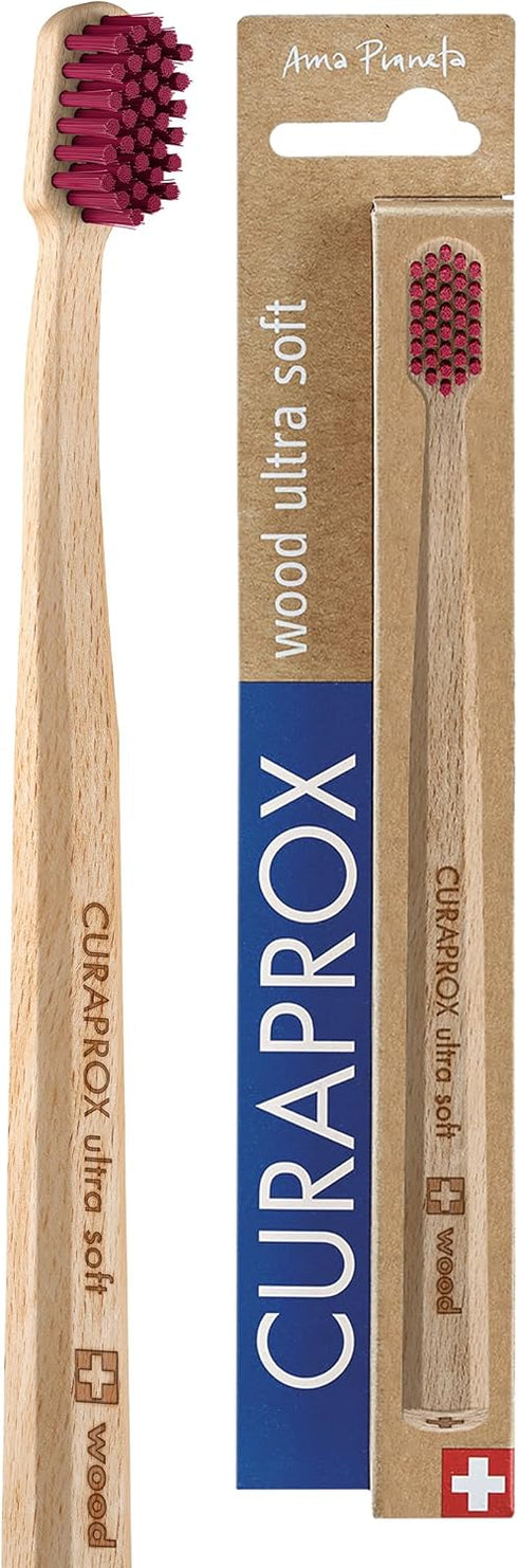 Curaprox Wood Ultra Soft Toothbrush, Assorted Color...