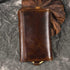 Le'aokuu Mens Genuine Leather Car Key Case Loop Hook Coin Case Cover Wallet Snap...