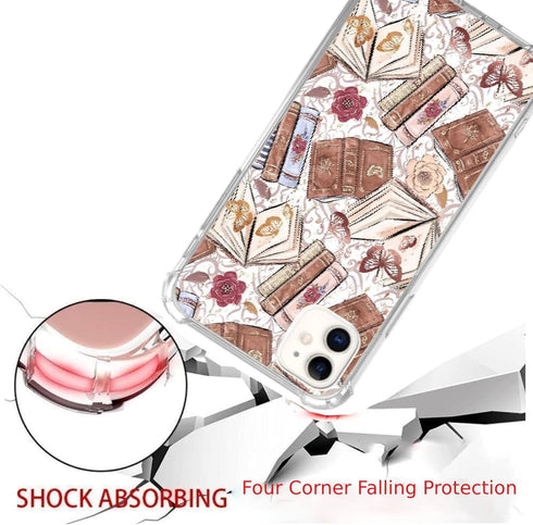 Aesthetic Butterfly Book Phone Case Compatible with iPhone 11, Vintage Brown Book Trendy Cool Girl Boy Case for iPhone 11, Silicone Shockproof TPU...