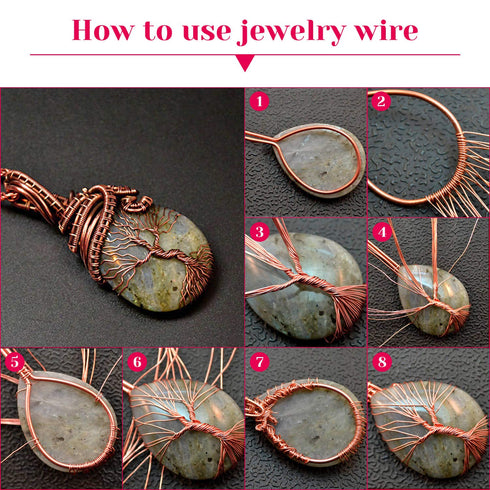 anezus 18 Gauge Jewelry Wire for Jewelry Making, Craft Wire Tarnish Resistant Copper Beading Wire for Jewelry Making Supplies and Crafting (18 Gau...