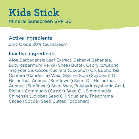 BLUE LIZARD Mineral Sunscreen Stick with Zinc Oxide SPF 50+ Water Resistant UVA/UVB Protection Easy to Apply Fragrance Free, Kids, Unscented, 0.5 ...