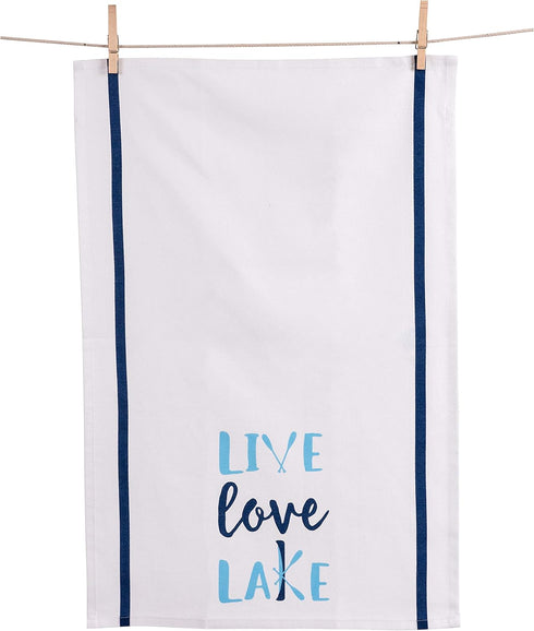 KAF Home Pantry Live Love Lake Kitchen Dish Towel Set of 4, 100-Percent Cotton, 18 x 28-Inch...