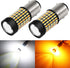 PHINLION Super Bright White Amber Dual Color Switchback 1157 2057 2357 7528 LED Bulbs with Projector for Car Front Turn Signal Parking Lights...