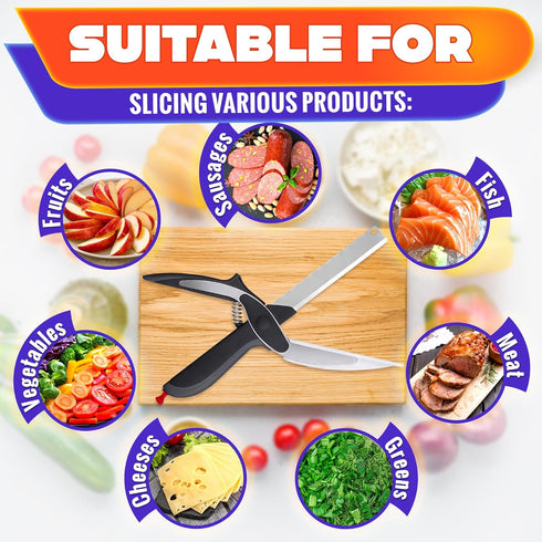 Vegetable Chopper Kitchen Scissors - Vegetable Scissors Food Cutter Quick Vegetable Cutter Knife Fruit Cutter Tools - Vegetable Slicer Food Choppe...