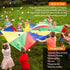 6ft Play Parachute, Parachute with Handles Rainbow Parachute Toy...