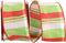 Reliant Ribbon Lime Plaid Dupioni Wired Edge Ribbon, 2-1/2 Inch X 10 Yards, Red/lime...
