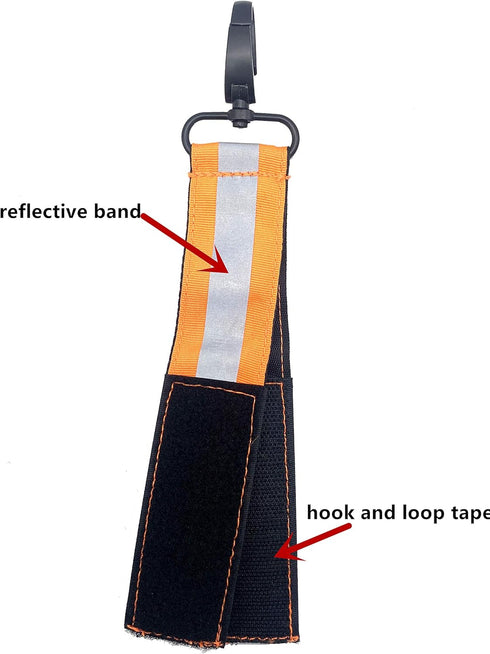 Wanty Heavy-Duty Firefighter Turnout Gear Glove Strap with Bukle, Ultimate Turnout Gear Firefighting Glove Safety Tools (2 Orange)...